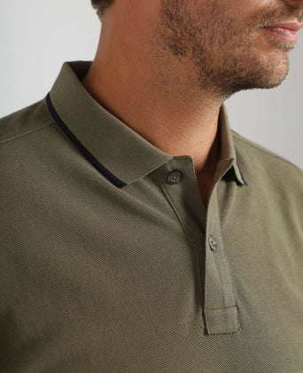 Suitable respect polo tip ferry olijfgroen | Regular-fit