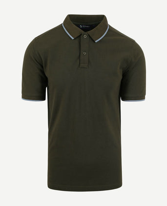 Suitable respect polo tip ferry olijfgroen | Regular-fit