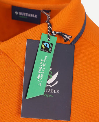 Suitable respect polo tip ferry oranje | Regular-fit