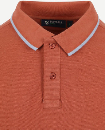 Suitable respect polo tip ferry terracotta | Regular-fit