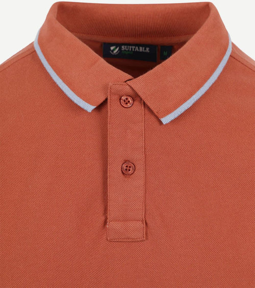 Suitable respect polo tip ferry terracotta | Regular-fit