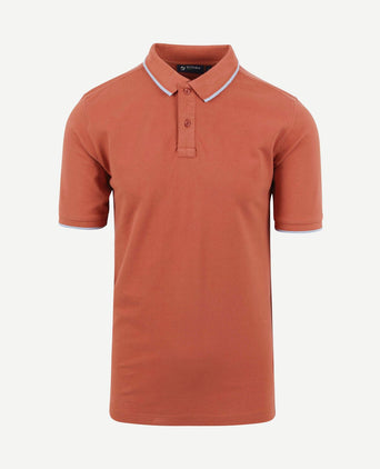 Respect polo tip ferry terracotta