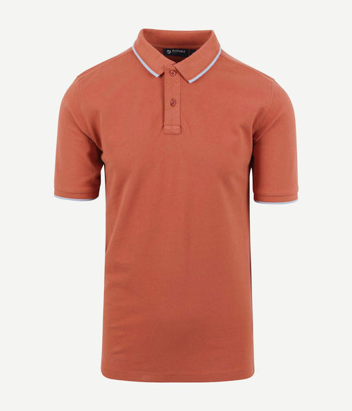 Respect polo tip ferry terracotta