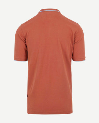 Respect polo tip ferry terracotta