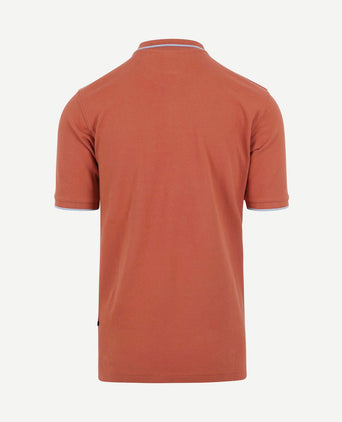 Respect polo tip ferry terracotta