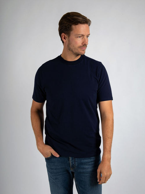 Suitable respect t-shirt hi donkerblauw