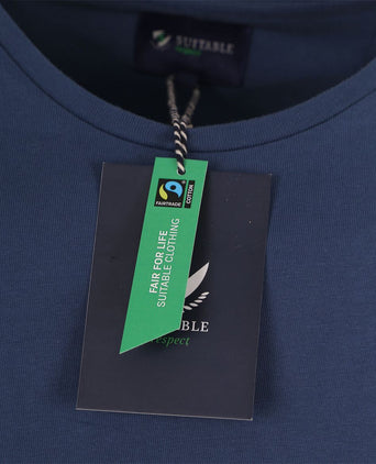 Suitable respect t-shirt Jim denim blauw