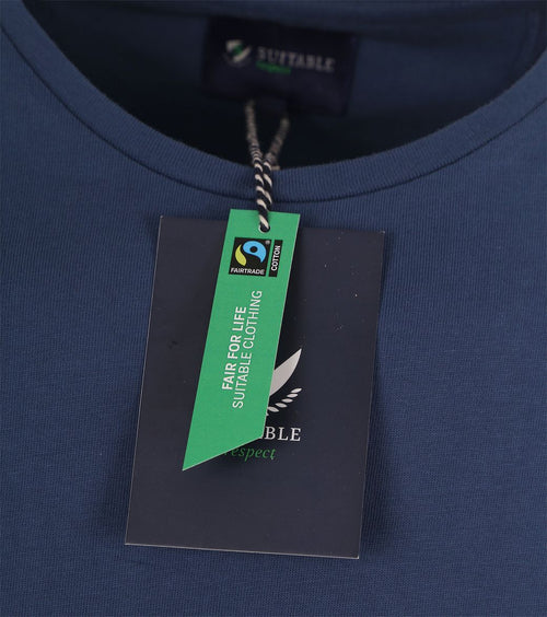 Suitable respect t-shirt Jim denim blauw