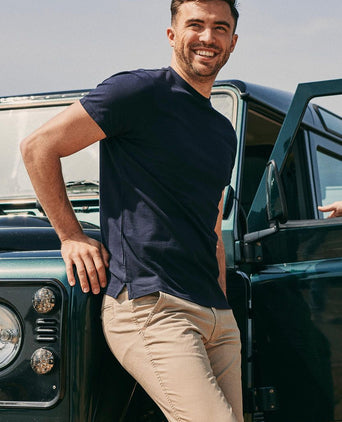 Suitable respect t-shirt Jim denim blauw