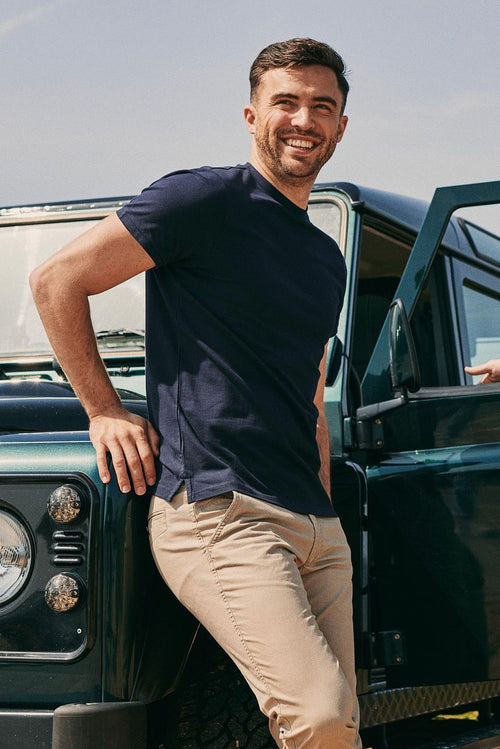 Suitable respect t-shirt Jim denim blauw