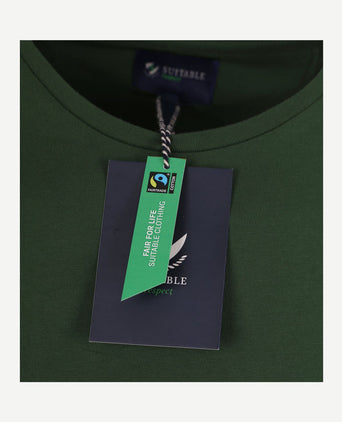 Suitable respect t-shirt Jim donkergroen