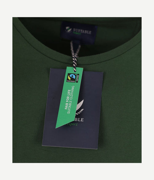 Suitable respect t-shirt Jim donkergroen