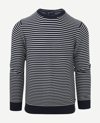 Suitable respect trui otto blauw streep | Regular-fit