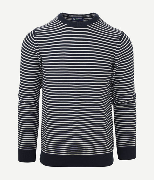 Suitable respect trui otto blauw streep | Regular-fit
