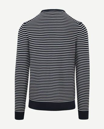 Suitable respect trui otto blauw streep | Regular-fit