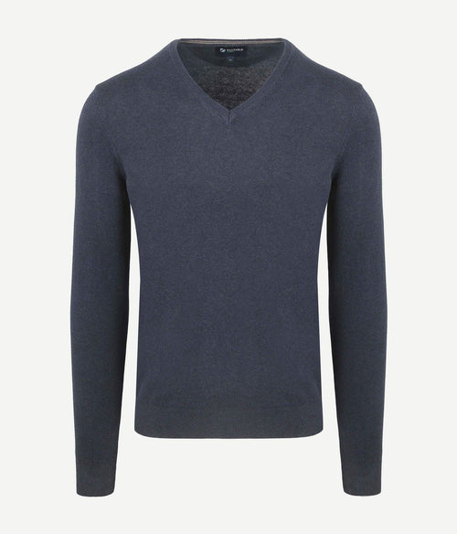 Suitable respect vinir pullover melange donkerblauw