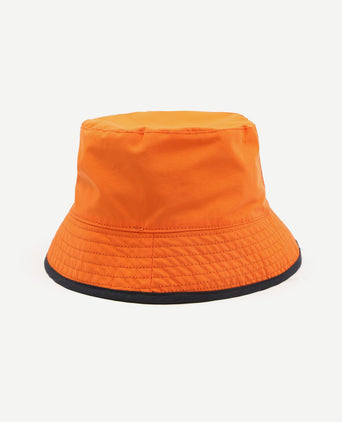 Reversible bucket hat donkerblauw oranje