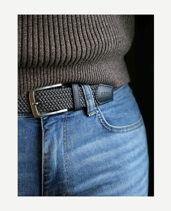 Suitable geweven riem antraciet