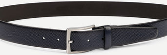 Suitable riem structuur leer donkerblauw