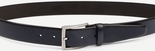 Suitable riem structuur leer donkerblauw
