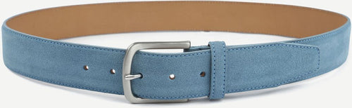 Riem suède leer blauw