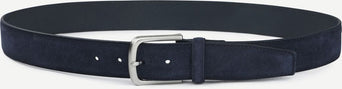 Riem suède leer donkerblauw