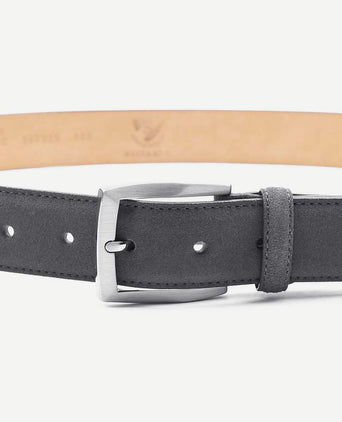 Riem suède leer grijs
