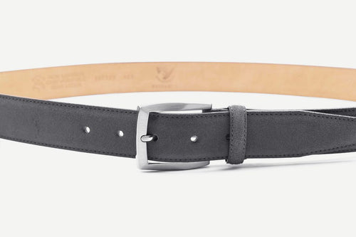 Riem suède leer grijs