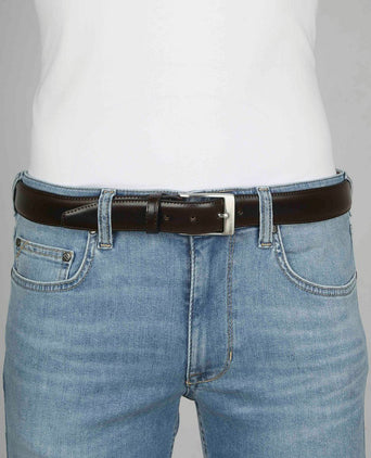 Suitable riem donkerbruin leer 023