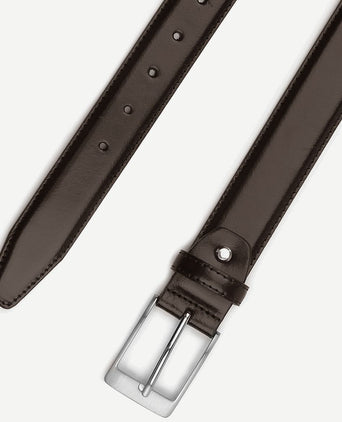 Suitable riem donkerbruin leer 023