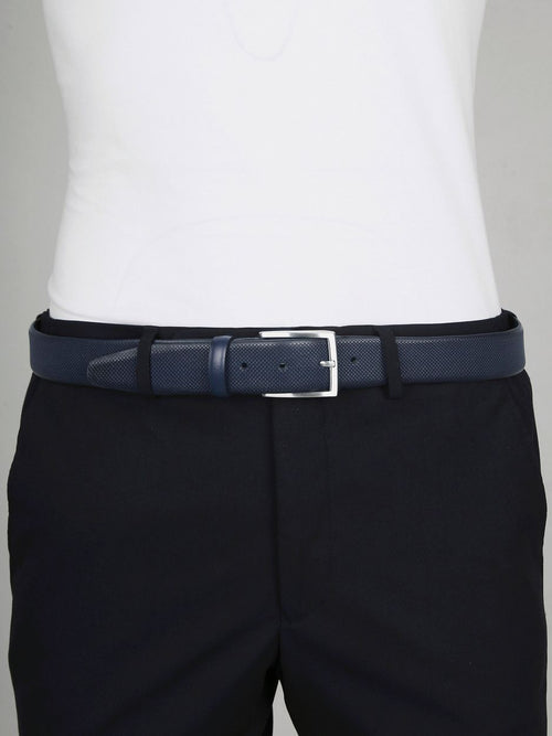 Suitable riem leer blauw