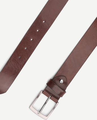 Suitable riem leer donkerbruin