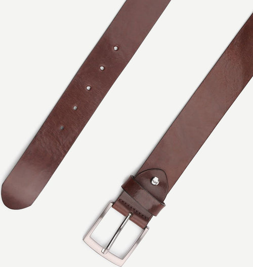 Suitable riem leer donkerbruin