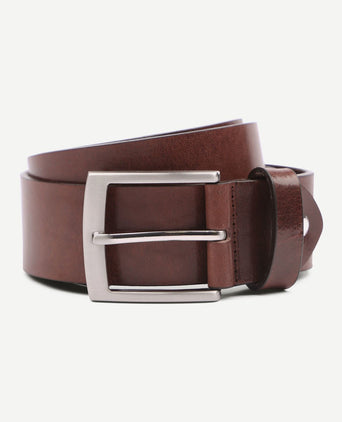 Suitable riem leer donkerbruin