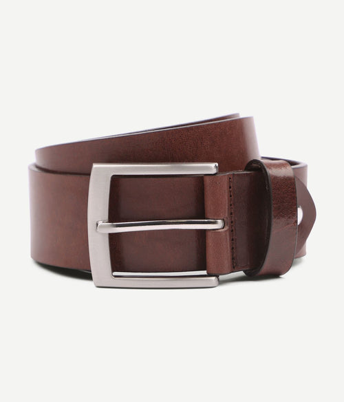 Suitable riem leer donkerbruin