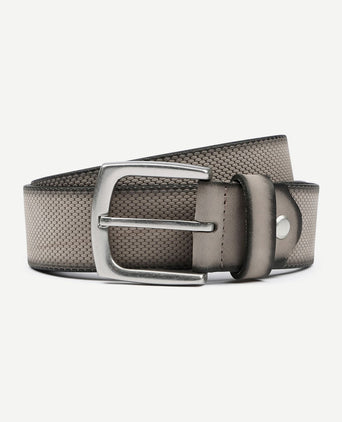 Suitable riem leer grijs