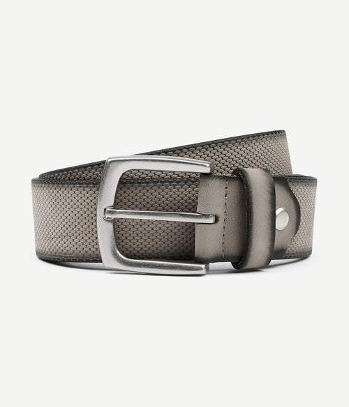 Suitable riem leer grijs