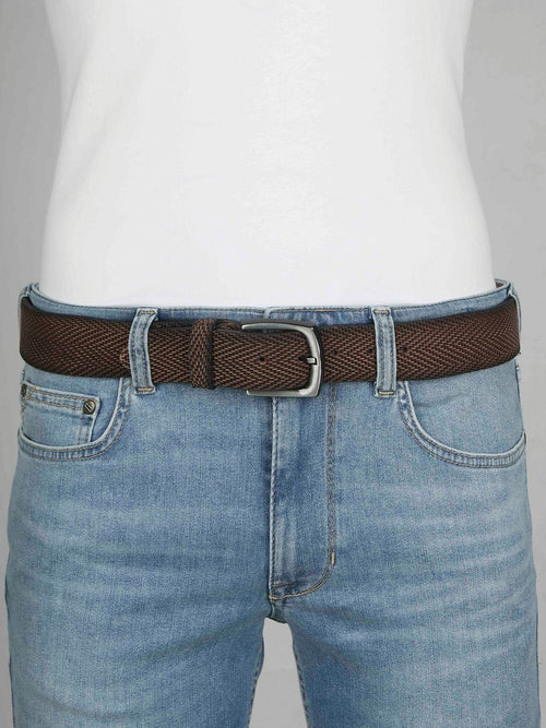 Suitable riem structuur leer bruin