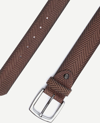 Suitable riem structuur leer bruin