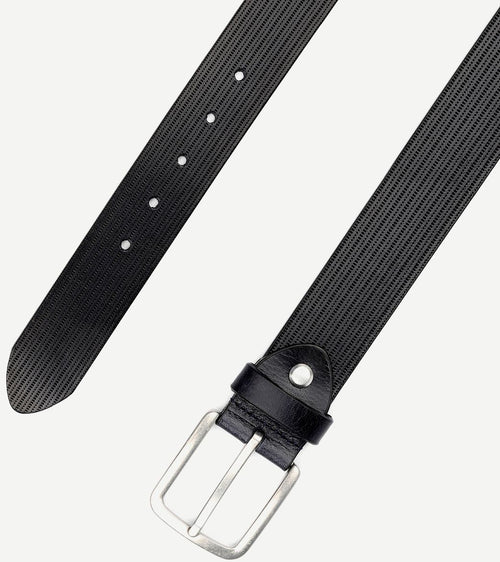 Suitable riem structuur leer donkerblauw