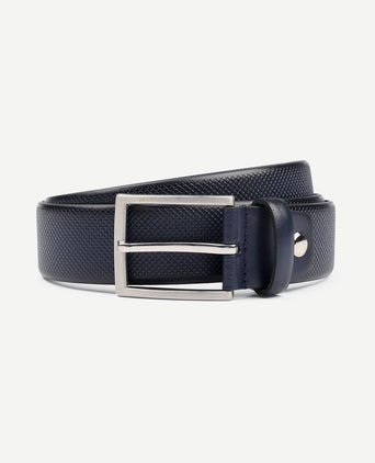 Riem structuur leer donkerblauw