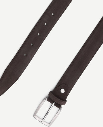 Suitable riem suede bruin 308