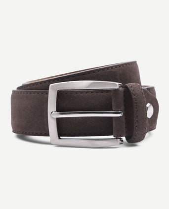 Suitable riem suede bruin 308
