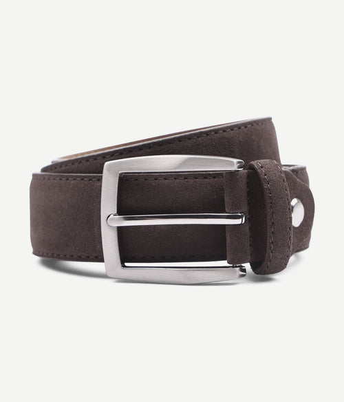 Suitable riem suede bruin 308