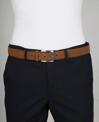 Suitable riem suede cognac 307