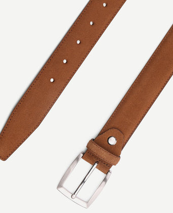 Suitable riem suede cognac 307
