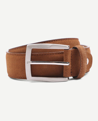 Suitable riem suede cognac 307