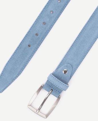 Suitable riem suède leer blauw
