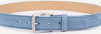 Suitable riem suède leer blauw