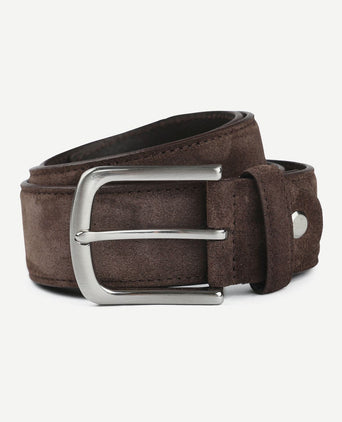 Riem suède leer bruin